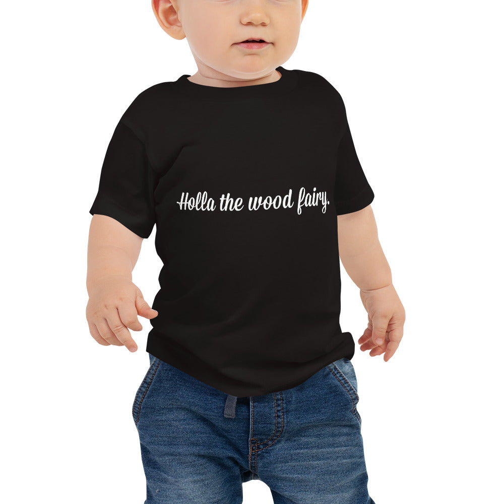 Holla the wood fairy - baby T - black or blue