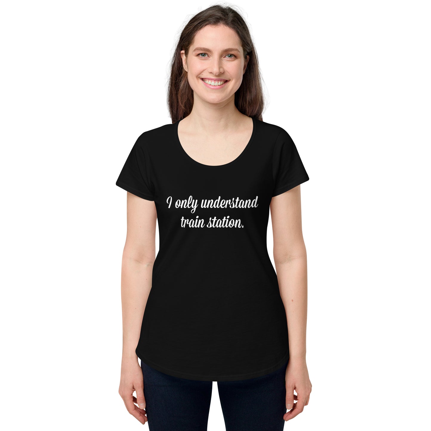 Train station - ladies' round neck T