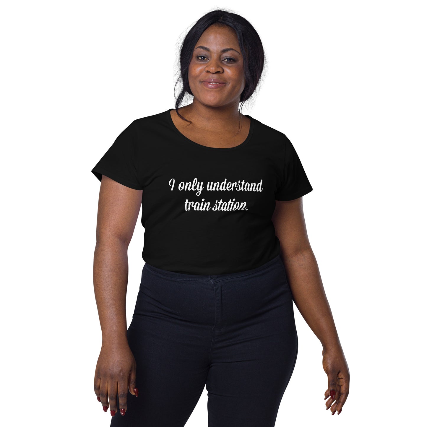 Train station - ladies' round neck T