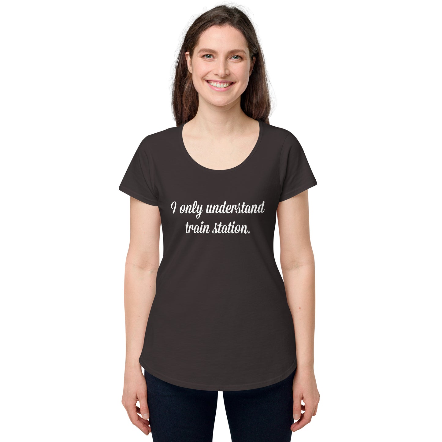 Train station - ladies' round neck T