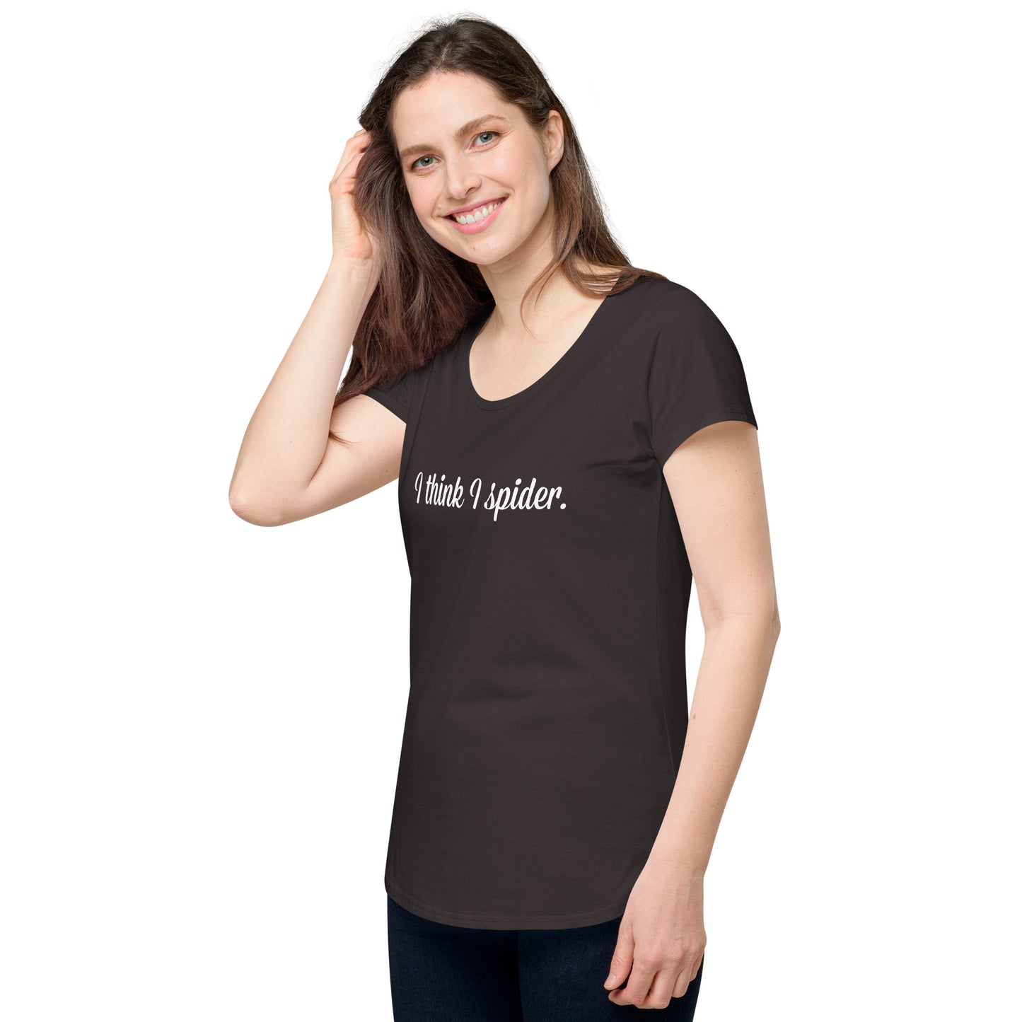 I think I spider - ladies' round neck T