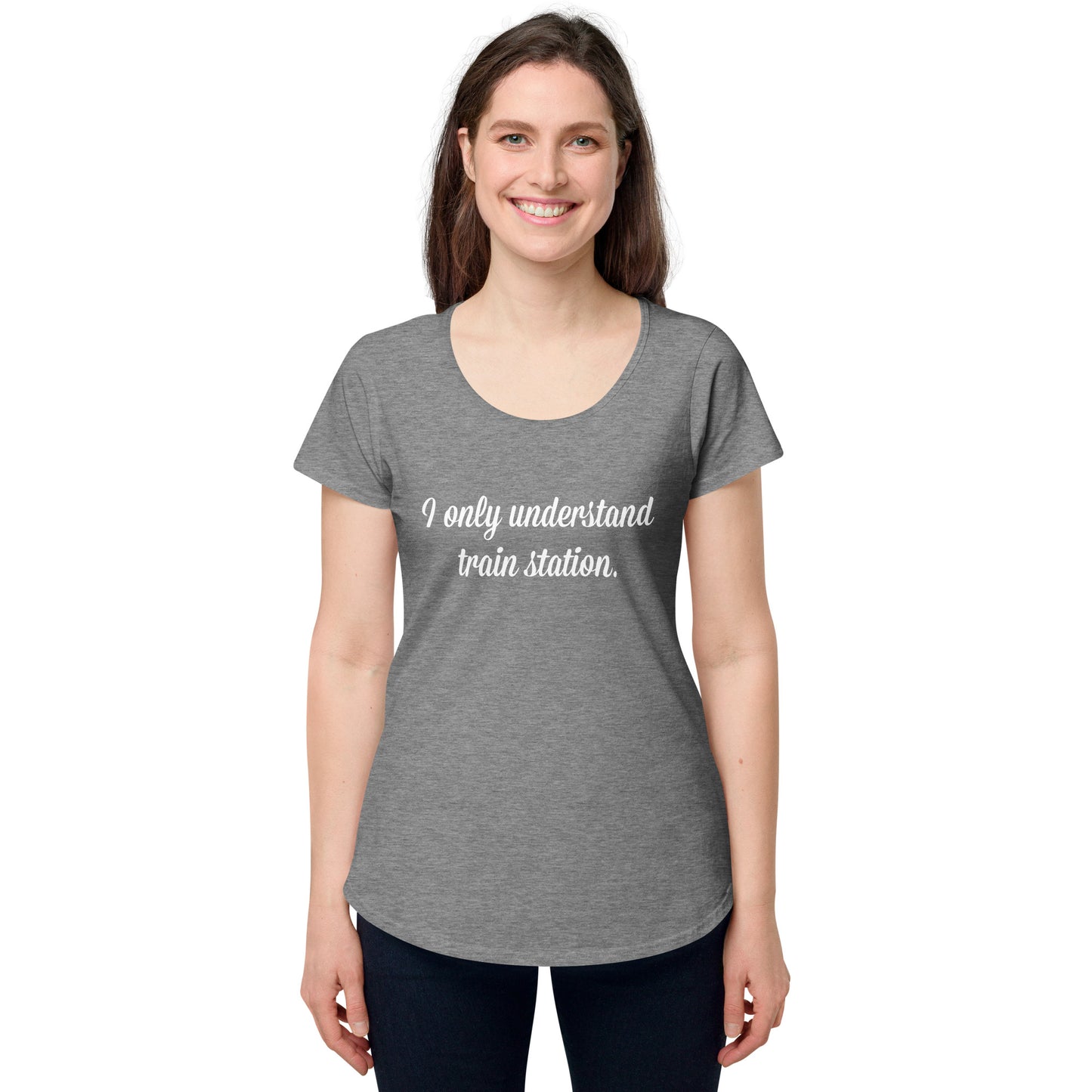 Train station - ladies' round neck T