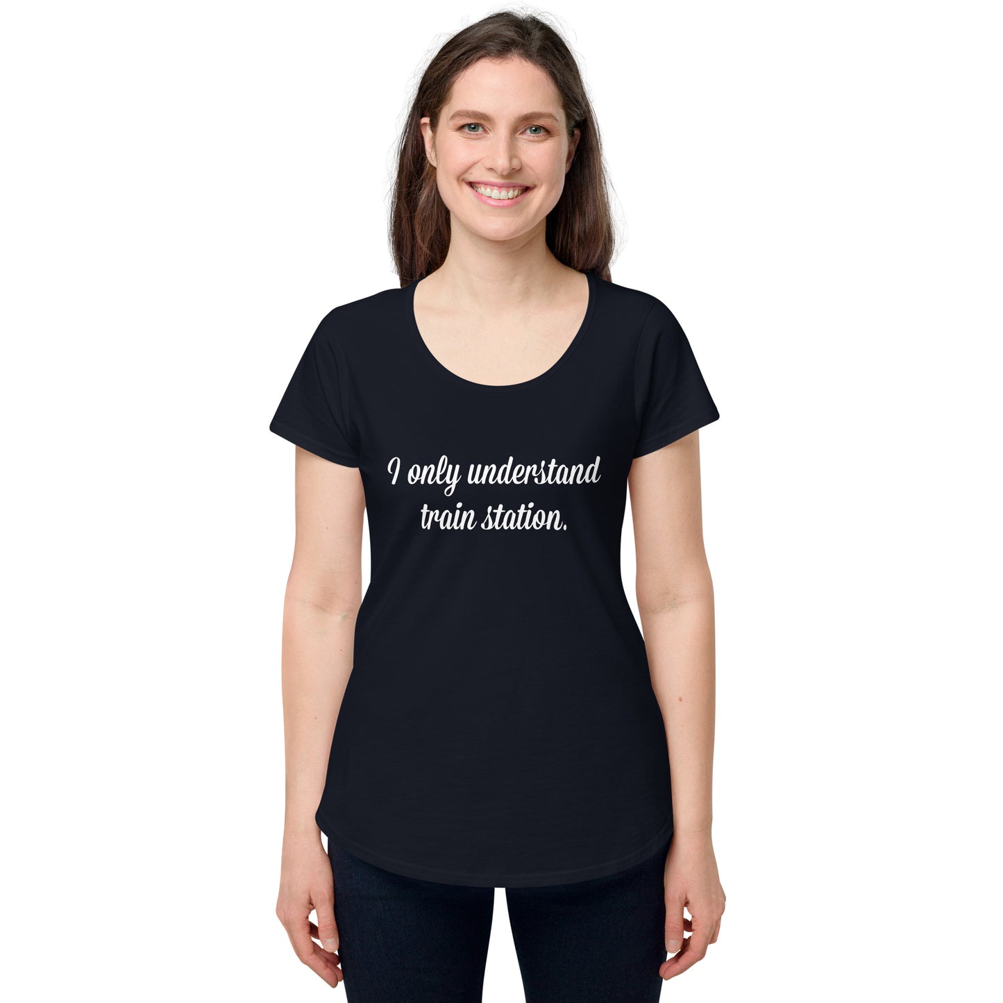 Train station - ladies' round neck T