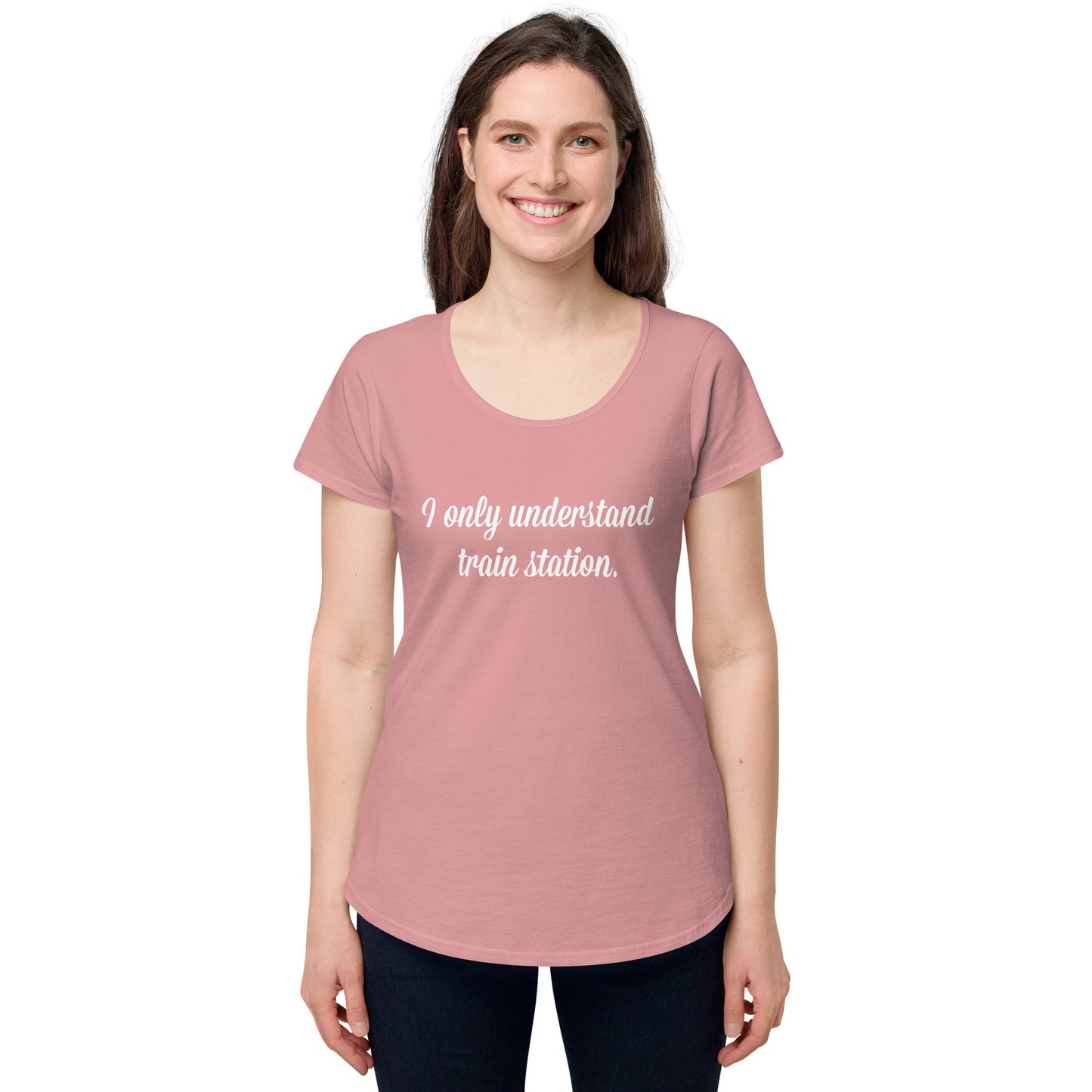 Train station - ladies' round neck T