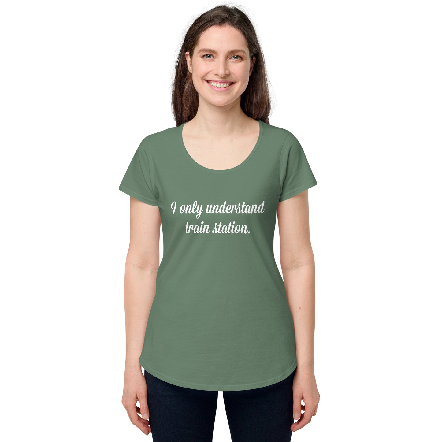 Train station - ladies' round neck T