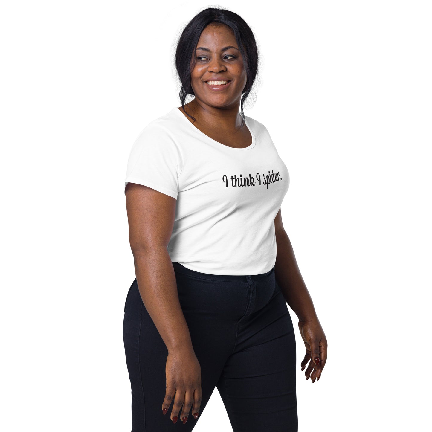 I think I spider - ladies' round neck T - lights